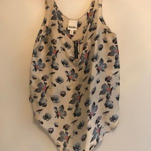 Silk Floral Sleeveless Blouse